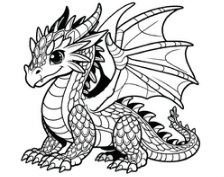 Printable:-Ie5csfmvkk= Dragon Coloring Page